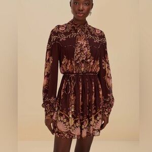 Farm Rio Burgundy Bella Knotted Neckline Size XS